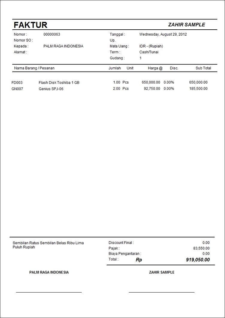 invoice