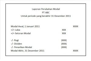 laporan perubahan modal