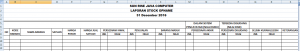 contoh laporan stock opname excel