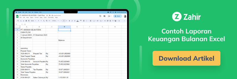 Contoh Laporan Keuangan Bulanan Excel Dan Cara Membuatnya