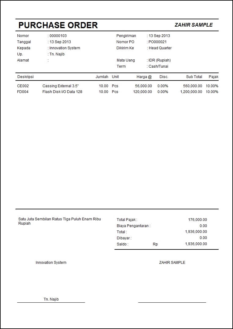 Purchase Order